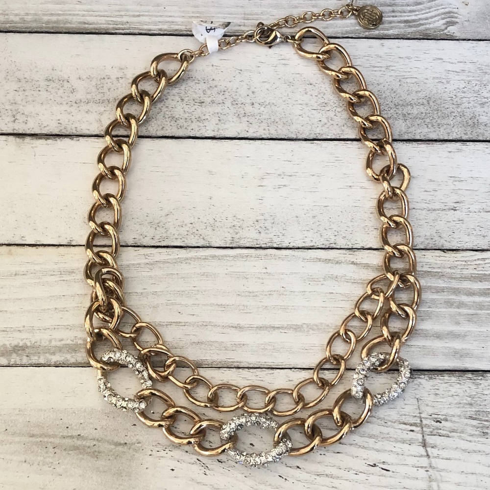 Liz Claiborne chunky gold chain necklace